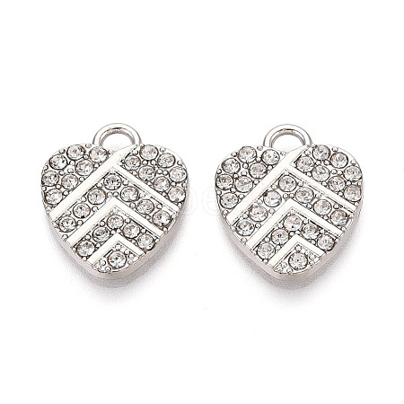 Alloy Rhinestone Pendants FIND-N008-13P-1