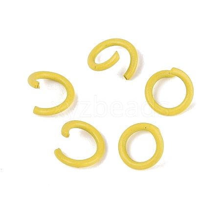 Spray Painted Iron Open Jump Rings IFIN-T017-04C-15-1