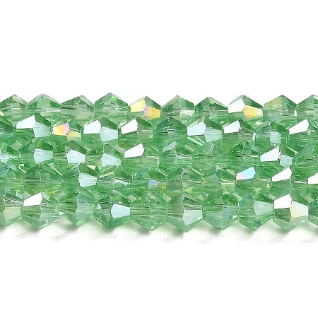 Transparent Electroplate Glass Beads Strands EGLA-A039-T6mm-B24-1