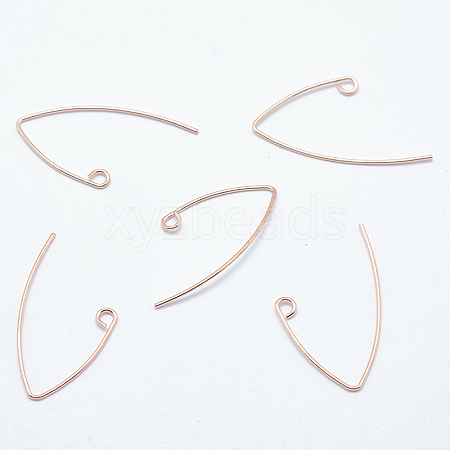 Brass Earring Hooks KK-K197-60RG-1