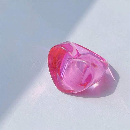 Heart Resin Finger Rings for Women WGCE13C-06-1