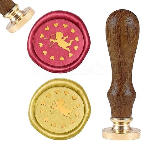 DIY Wood Wax Seal Stamp AJEW-WH0131-201-1