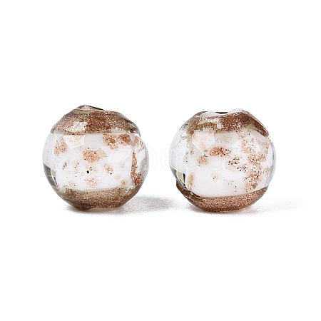 Handmade Gold Sand Lampwork Beads LAMP-N045-01A-01-1