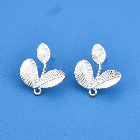 Rack Plating Alloy Stud Earring Findings PALLOY-K256-30S-1