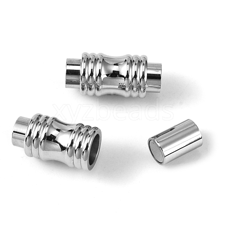 304 Stainless Steel Magnetic Clasps with Glue-in Ends STAS-E049-7-1