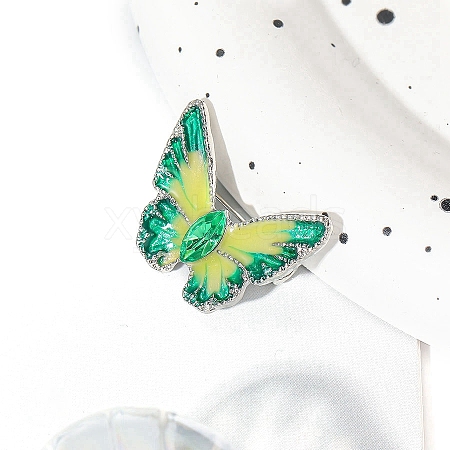 Butterfly Alloy Enamel Brooches PW-WG37196-01-1