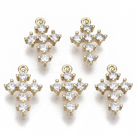 Brass Micro Pave Cubic Zirconia Pendants KK-R112-061-NF-1