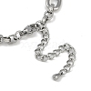 Anti-Tarnish 304 Stainless Steel Oval Link Chain Anklets AJEW-A057-05P-3