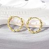 Brass Huggie Hoop Earrings EJEW-L231-33G-1