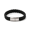 Braided Microfiber Leather Cord Bracelets for Men BJEW-Z081-13P-02-4