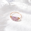 Natural Gemstone Beads with Solid Round Brass Beads and Eco-Friendly Copper Wire Rings RJEW-TA00184-4