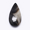 Natural Black Agate Pendants G-K178-26D-2