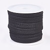 3x1.5mm Black Flat Faux Suede Cord X-LW-R003-01-1