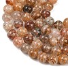 Natural Multilayer Lodolite Quartz Beads Strands G-Z133-A02-8mm-02-4