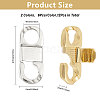 CHGCRAFT 12Pcs 2 Colors Rack Plating Brass Fold Over Clasps KK-CA0002-66-2