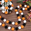 4Pcs Pom Pom Ball with Polyester Cord Hanging Banners AJEW-CP0009-76A-4