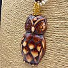 Wood Owl Pendants Sweater Chain Necklace PW-WGA0CFA-01-3