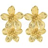 304 Stainless Steel Flower Stud Earrings for Women EJEW-U023-09G-2