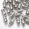 Brass Screw Clasps with Rings KK-T007-28P-NF-1