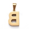 Ion Plating(IP) 304 Stainless Steel Letter Pendants STAS-H127-B-G-2