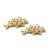 Brass Clear Cubic Zirconia Pendants KK-G446-05G-3