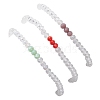 3Pcs Electroplate Glass Beads Stretch Bracelet set for Women BJEW-JB11397-5