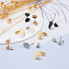  Jewelry 40Pcs 20 Style 304 Stainless Steel Stud Earring Findings STAS-PJ0001-23-11
