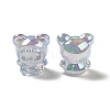 UV Plating Rainbow Iridescent Acrylic Beads X-PACR-M002-01-5