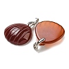 Dyed & Heated Natural Carnelian Pendants G-G147-04P-2