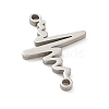 201 Stainless Steel Laser Cut Connector Charms STAS-R133-02P-02-2