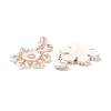 Christmas Snowflake Glass Seed Braided Dangle Stud Earrings EJEW-B011-01A-2