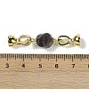 Natural Silver Obsidian with Brass Fold Over Clasps G-G141-02G-14-3