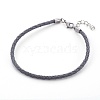 Braided Leather Cord Bracelet Making MAK-L018-05-2