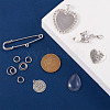 Fashewelry DIY Charm Drop Safety Pin Brooch Making Kit DIY-FW0001-26-13
