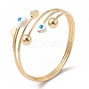 Brass Cuff Bangles BJEW-A134-01G-08-2