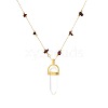 Natural Stone Pendant Necklaces GB8427-3-1