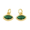 Brass Pave Cubic Zirconia Charms CU-CBA3D67-11G-07-1
