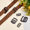 WADORN 6Pcs 3 Style Zinc Alloy Adjustable Buckles FIND-WR0010-85-4