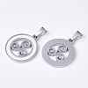 201 Stainless Steel Pendants STAS-N089-63P-2