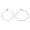 304 Stainless Steel Hoop Earring Findings STAS-S117-009B-01-3