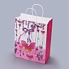 Butterfly Pattern Paper Gift Bags with Handles DIY-I030-03C-03-4
