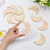 Unfinished Wooden Crescent Moon Shape WOOD-WH0124-09-4