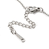 Non-Tarnish 201 Stainless Steel Melting Ring Pendant Necklace with Cable Chains NJEW-Q317-34P-3