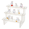 3-Layer Rectangle Acrylic Minifigures Organizer Display Risers ODIS-WH0038-38A-1