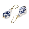 Gourd Porcelain Dangle Earrings EJEW-G398-04-2