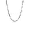 201 Stainless Steel Curb Chain Necklaces for Men NJEW-Q336-08E-P-1