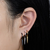 S925 Sterling Silver Cone Rivet Hoop Earrings High-end Ear Jewelry YU5340-3-8