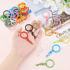   36Pcs 9 Colors Spray Painted Iron Keychain Swivel Clasps FIND-AR0004-01-3