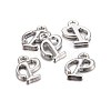 Platinum Plated Alloy Letter Pendants X-PALLOY-J718-01P-P-2