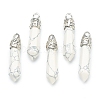 Bullet Natural Howlite Pointed Pendants G-E332-C29-2